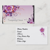 Carte De Visite Rose de prairie à fleurs violettes (Devant / Derrière)