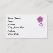 Carte De Visite Rose de prairie à fleurs violettes (Dos)