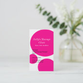 Carte de visite rose de profil de Polkadot (Debout devant)