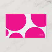 Carte de visite rose de profil de Polkadot (Dos)