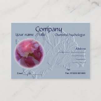 Carte de visite rose de relief de sembler