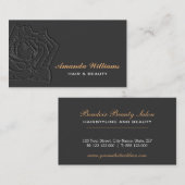 Carte de visite rose de relief élégant (Devant / Derrière)