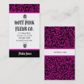 CARTE DE VISITE ROSE DE ROCKIN HOTT FLEUR (Devant / Derrière)