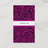 CARTE DE VISITE ROSE DE ROCKIN HOTT FLEUR (Dos)