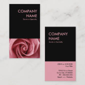 Carte De Visite rose de rose (Devant / Derrière)