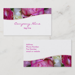 Carte de visite rose de roses