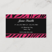 Carte De Visite Rose de salon de coiffeur de coiffeur d'impression (Dos)