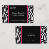 Carte De Visite Rose de salon de coiffeur de mode d'impression de (Devant / Derrière)