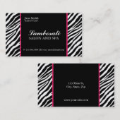 Carte De Visite Rose de salon de coiffeur de mode d'impression de (Devant / Derrière)