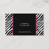 Carte De Visite Rose de salon de coiffeur de mode d'impression de (Dos)