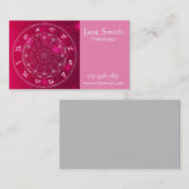 Carte De Visite Rose de services aux entreprises d'astrologie (Devant / Derrière)