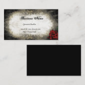 Carte de visite rose de style vintage (Devant / Derrière)