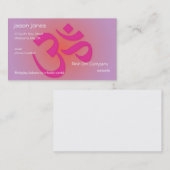Carte de visite rose de symbole d'OM (Devant / Derrière)