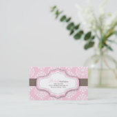 Carte de visite rose de technicien de clou de la (Debout devant)