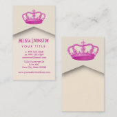 Carte De Visite ROSE de V8 de modèle de princesse ou de Reine de (Devant / Derrière)