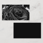 Carte de visite rose de velours (Devant / Derrière)