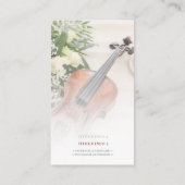 Carte de visite rose de violon (Dos)