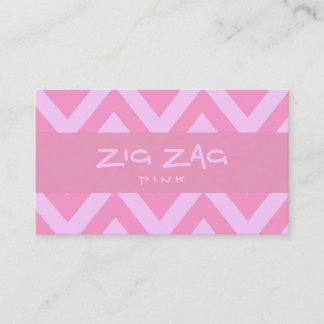 Carte De Visite Rose de zigzag