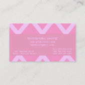 Carte De Visite Rose de zigzag (Dos)