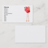 Carte de visite rose des Caraïbes de Flamant rose (Devant / Derrière)