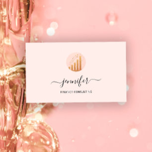 Carte De Visite Rose des pièces comptables du courtier-conseil en 
