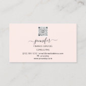 Carte De Visite Rose des pièces comptables du courtier-conseil en (Dos)