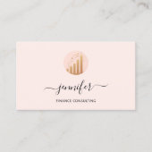 Carte De Visite Rose des pièces comptables du courtier-conseil en (Devant)