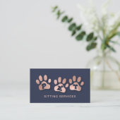 Carte De Visite Rose des services de garde d'animaux de compagnie  (Debout devant)
