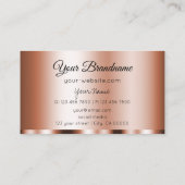 Carte De Visite Rose design Golden Glamour Moderne et simple (Dos)