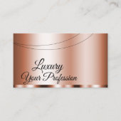 Carte De Visite Rose design Golden Glamour Moderne et simple (Devant)