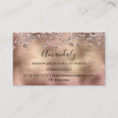 Carte De Visite Rose d'événement Influencer Rose Gold Glass (Dos)