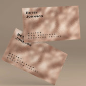 Carte de visite rose d'huile métal or