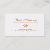 Carte De Visite Rose divin d'or de 311 Ciao Bella (Dos)