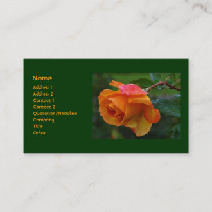 Carte de visite rose d'orange