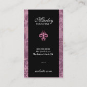 Carte De Visite rose doux du monogramme 311-Marley (Dos)