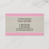 Carte De Visite Rose doux et Pois (Dos)