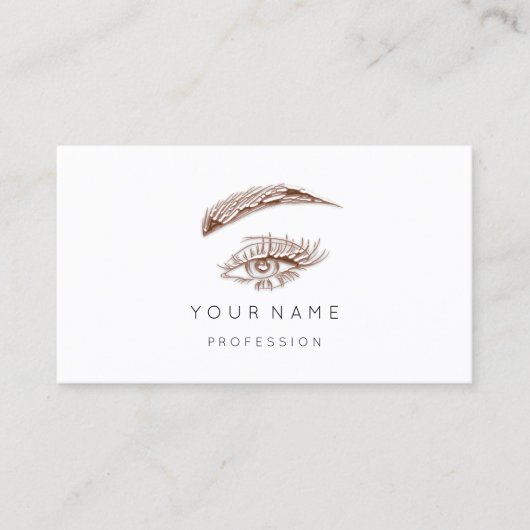 Carte De Visite Rose du logo de maquillage Brosses professionnelle (Devant)