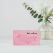 Carte De Visite Rose élégant (Debout devant)