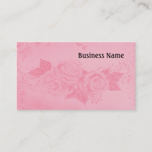 Carte De Visite Rose élégant (Devant)