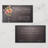 Carte de visite rose élégant (Devant / Derrière)