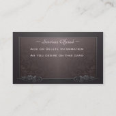 Carte de visite rose élégant (Dos)