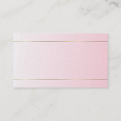 Carte De Visite Rose élégant de luxe de manuscrit manuscrit de (Dos)