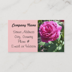 Carte De Visite Rose Élégante