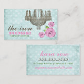 Carte De Visite Rose en pastel de CHROMATOGRAPHIE GAZEUSE et (Devant / Derrière)