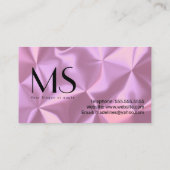 Carte de visite rose en soie pour technicienne en (Dos)