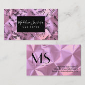 Carte de visite rose en soie pour technicienne en (Devant / Derrière)