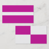 CARTE DE VISITE rose et blanc chaud ajustable (Devant / Derrière)