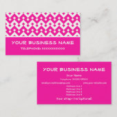 Carte de visite rose et blanc de bonbons à Customi (Devant / Derrière)