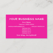 Carte de visite rose et blanc de bonbons à Customi (Dos)