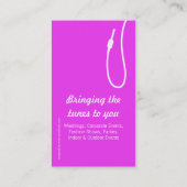 Carte de visite rose et blanc d'instigateur du DJ (Dos)